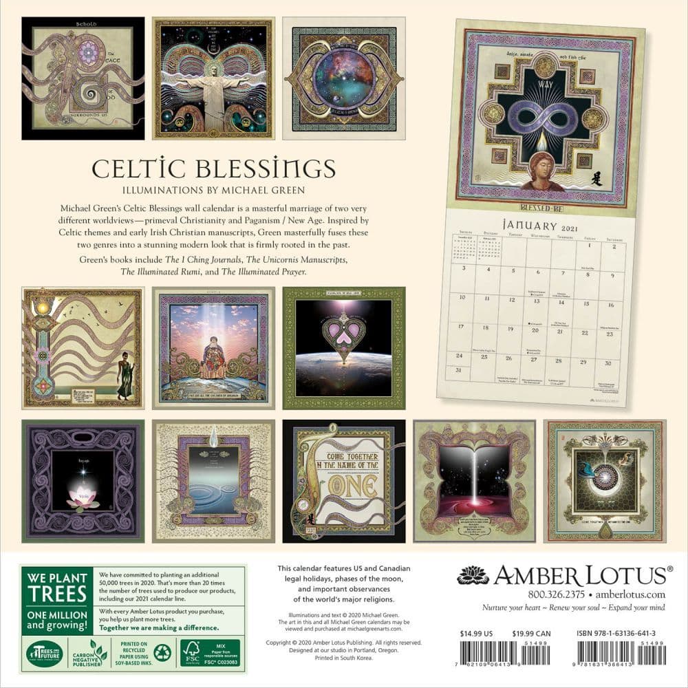 Celtic Blessings Wall Calendar