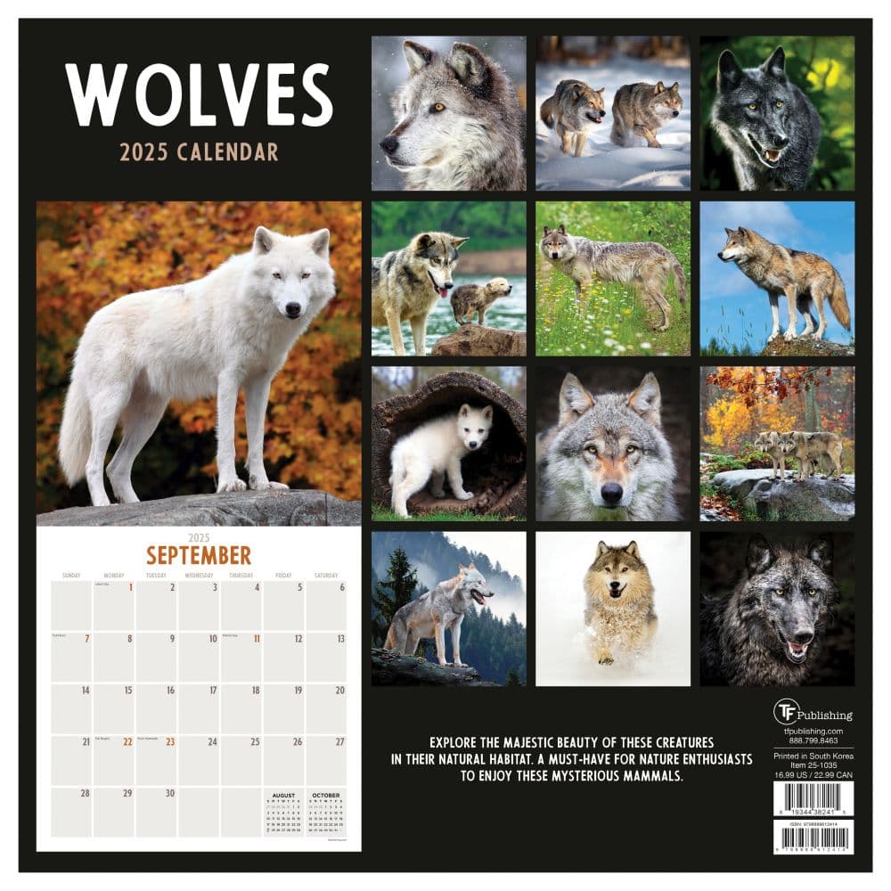 Wolves 2025 Wall Calendar First Alternate Image