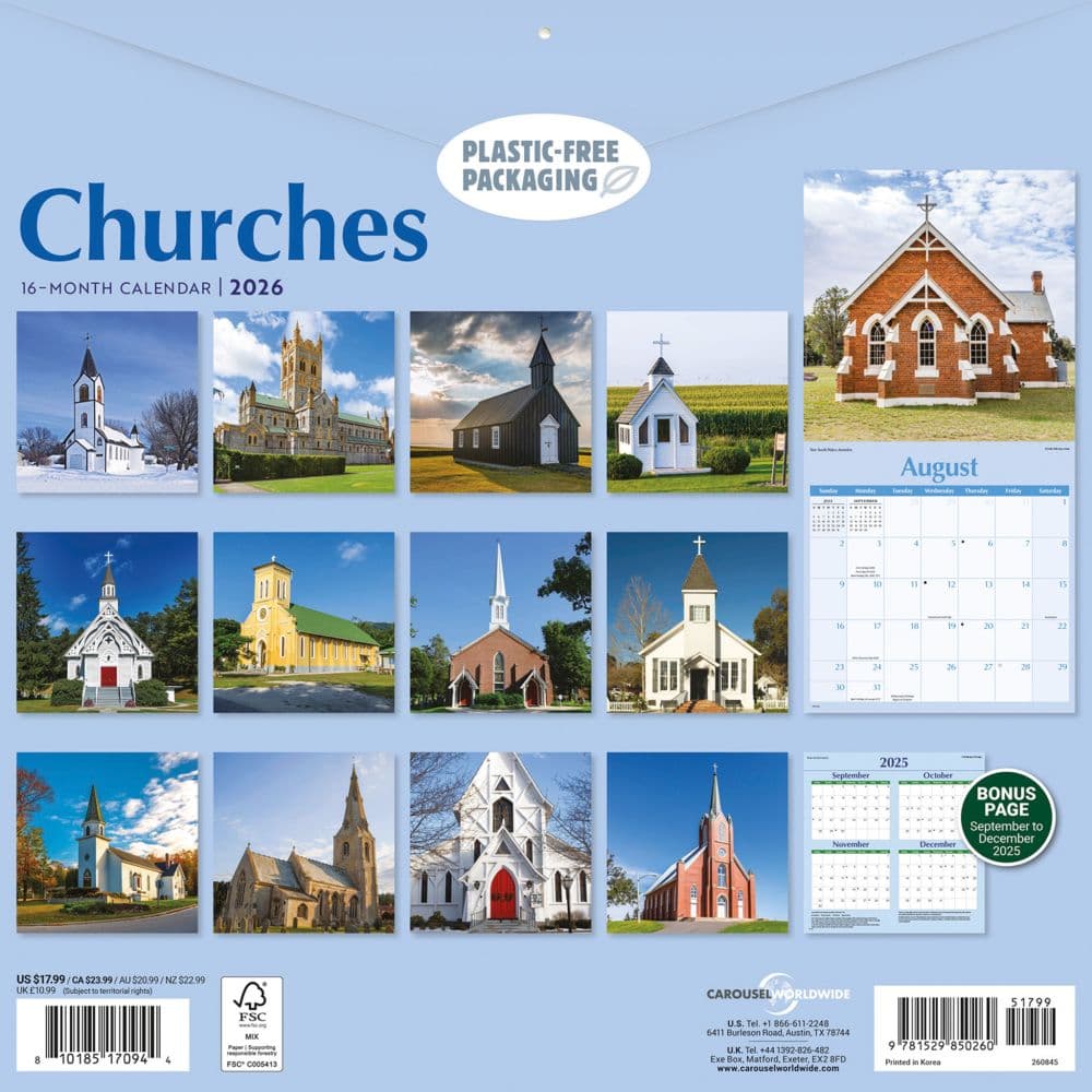 Churches 2026 Wall Calendar First Alternate Image