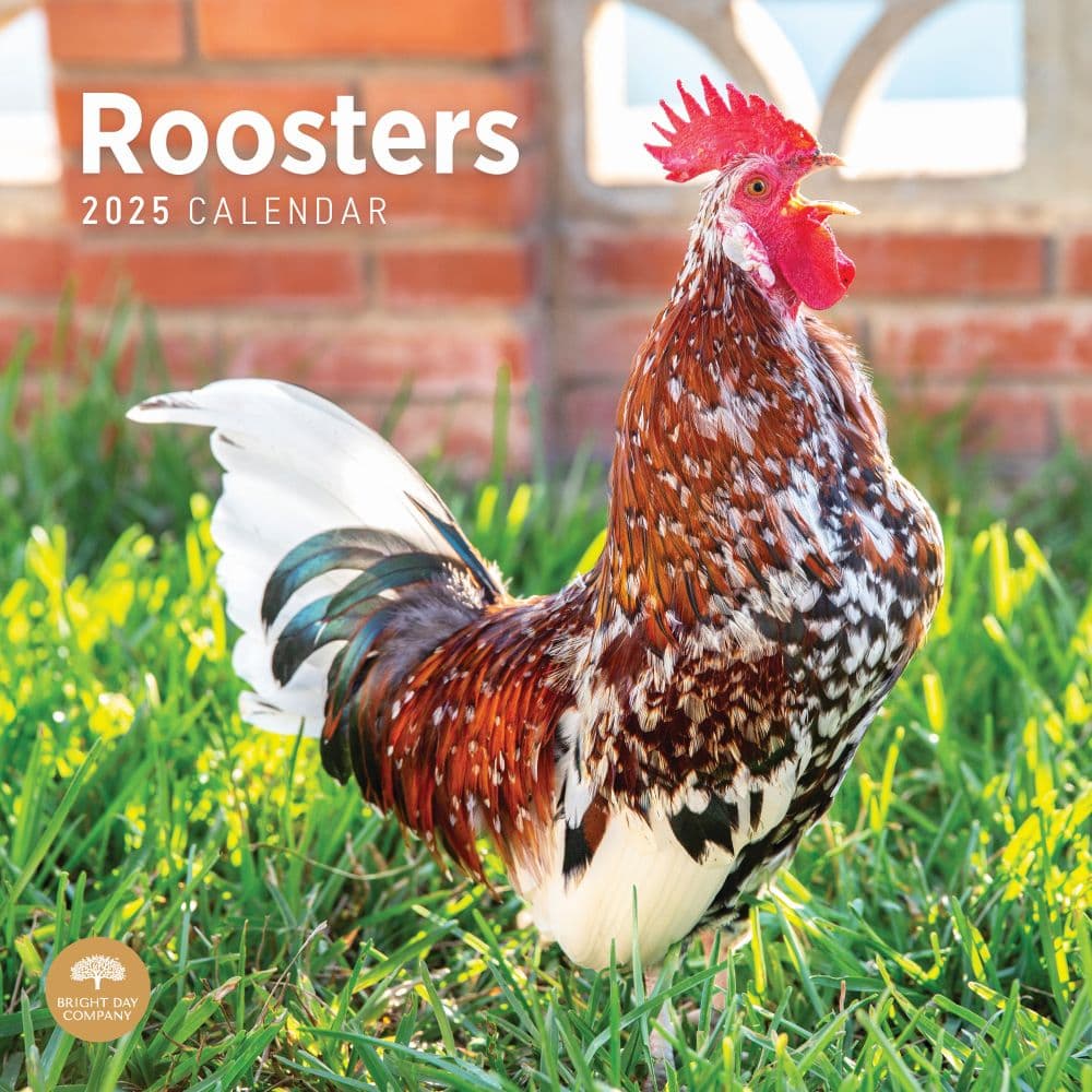 Roosters 2025 Wall Calendar