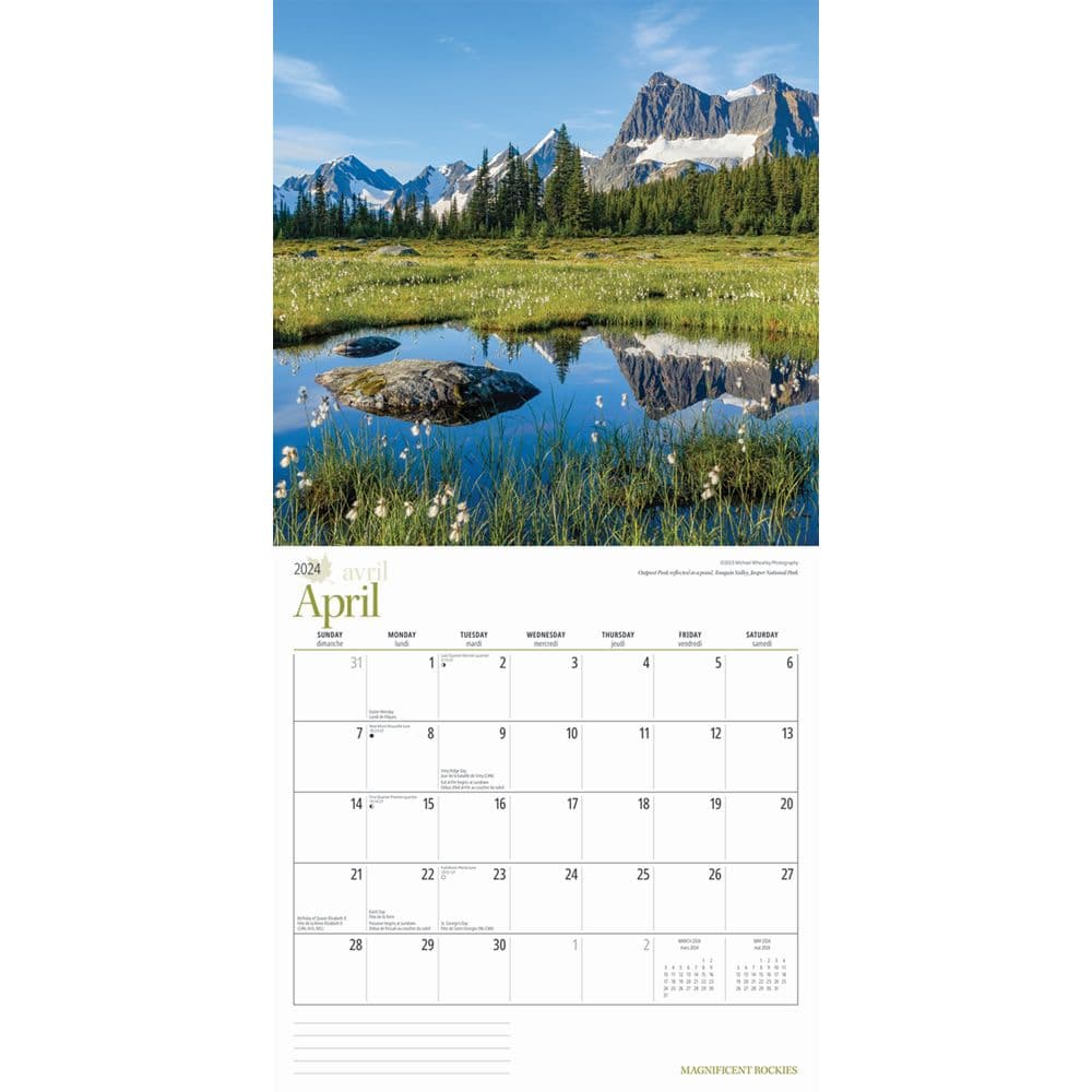 Rockies Magnificent 2024 Wall Calendar interior