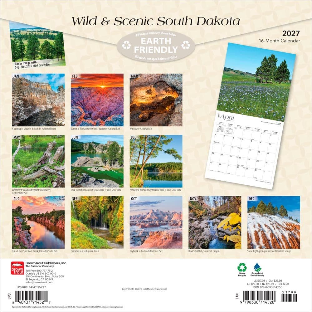 South Dakota 2027 Wall Calendar First Alternate Image