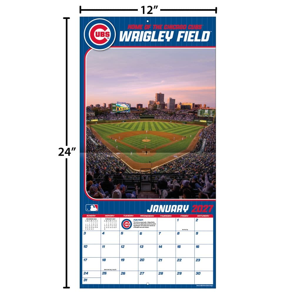 MLB Wrigley Field 2027 Wall Calendar Fourth Alternate Image