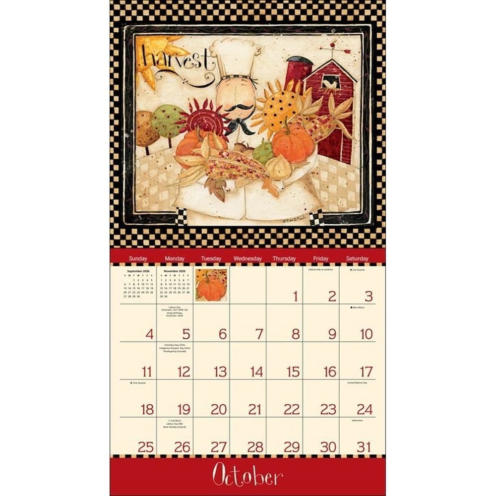Home In The Kitchen by Dan DiPaolo 2026 Wall Calendar Fourth Alternate image
