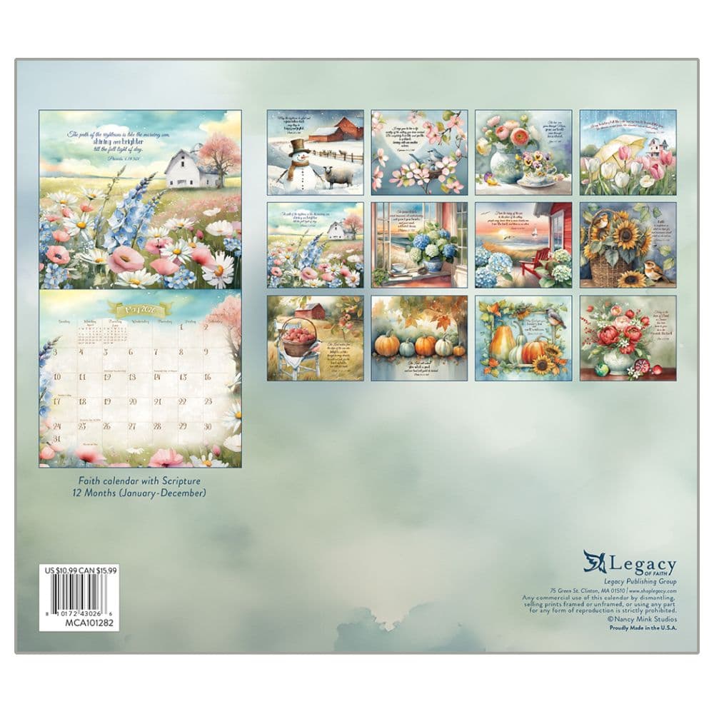 Faithful Heart and Home 2026 Mini Wall Calendar First Alternate Image