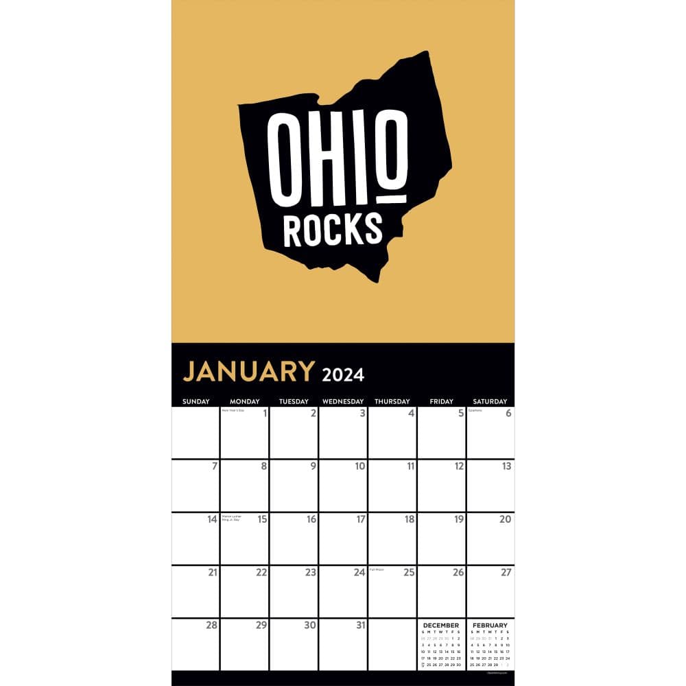 Home Ohio 2025 Wall Calendar