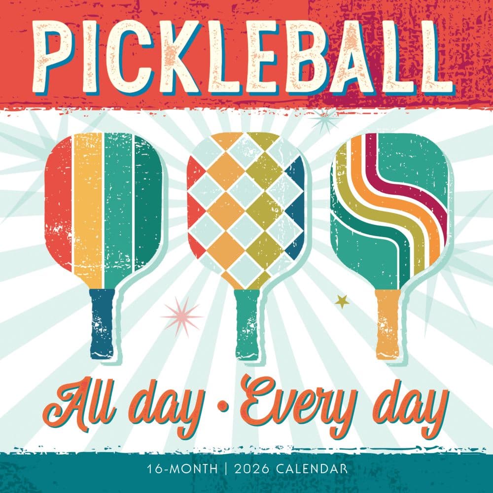 Pickleball 2026 Wall Calendar Main Image