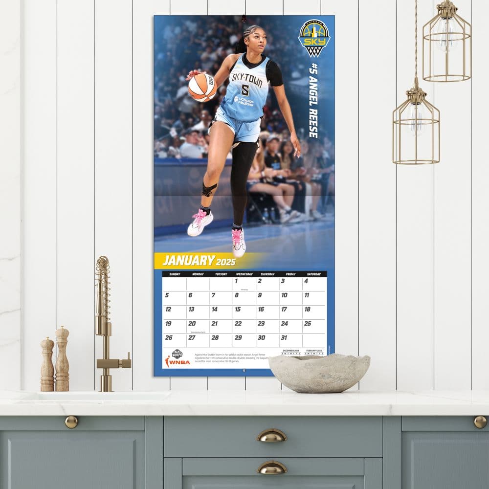 WNBA Chicago Sky Angel Reese 2025 Wall Calendar 
Fourth Alternate Image