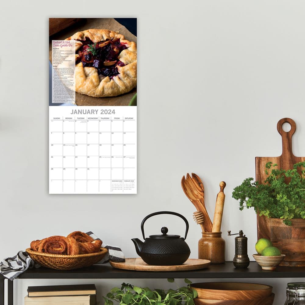 Tasty Vegetarian Recipes 2024 Wall Calendar