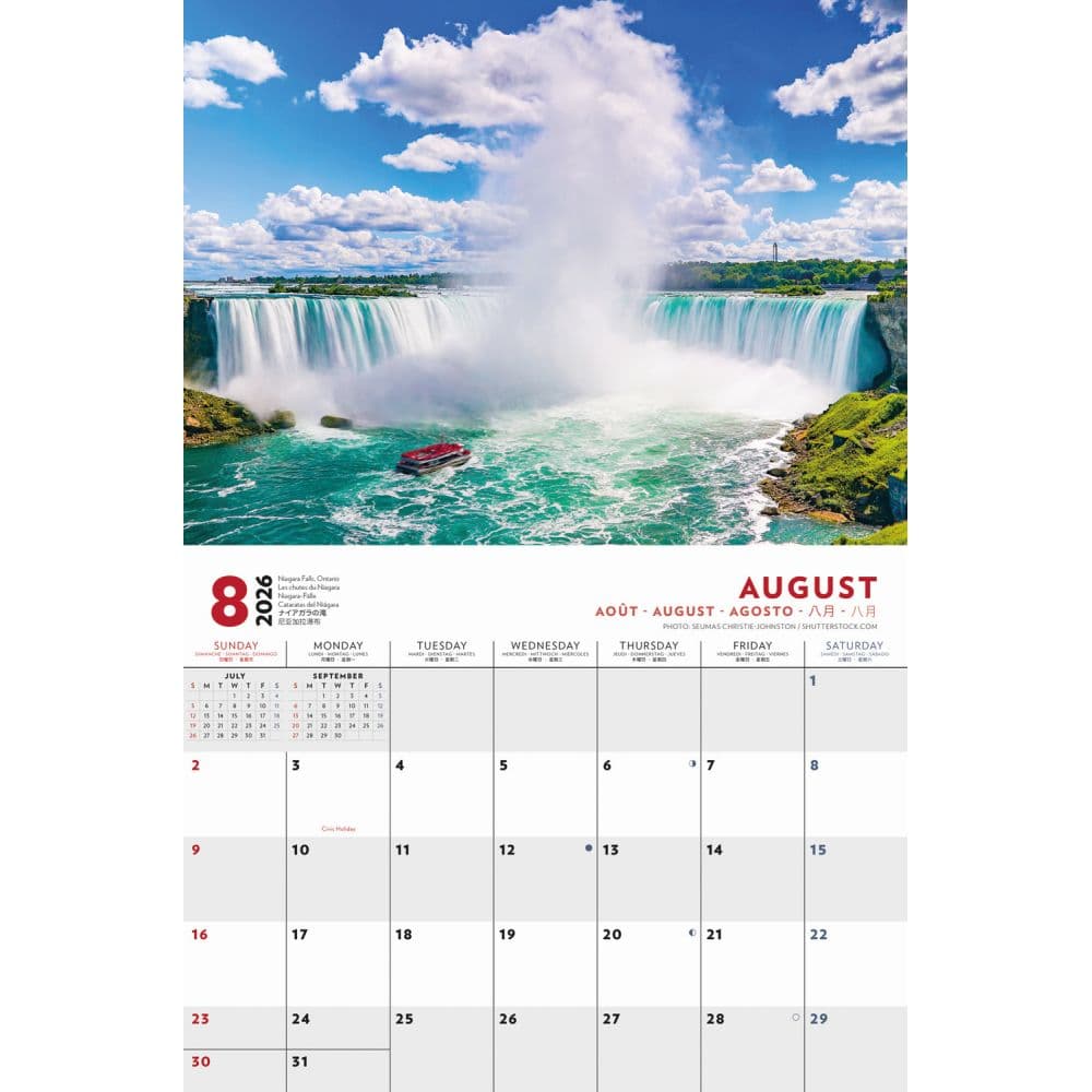 Canada 2026 Wall Calendar Third Alternate Image