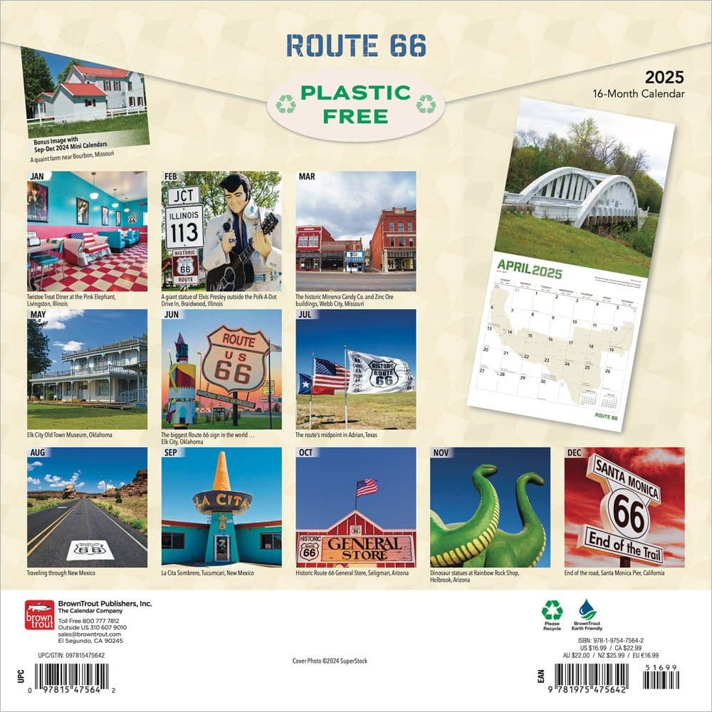 Route 66 2025 Wall Calendar First Alternate Image width=&quot;1000&quot; height=&quot;1000&quot;