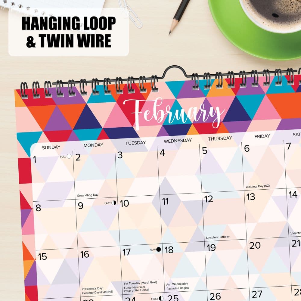 Geometric Spiral Art 2026 Wall Calendar Fourth Alternate Image