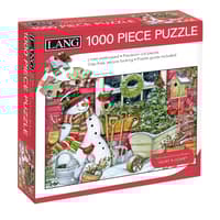 image Snowman Winter Garden 1000 Piece Puzzle_Main Image