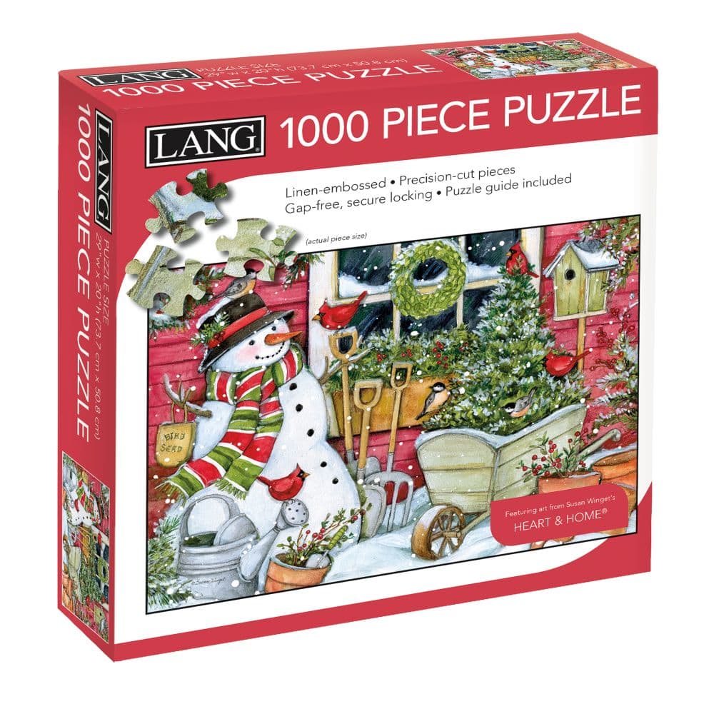 Snowman Winter Garden 1000 Piece Puzzle_Main Image