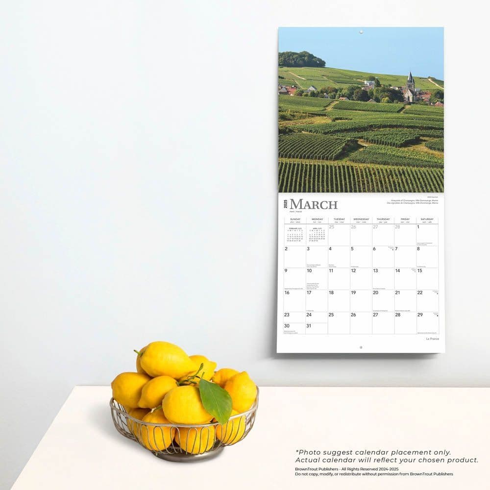 France La France- English French 2025 Wall Calendar Fourth Alternate Image