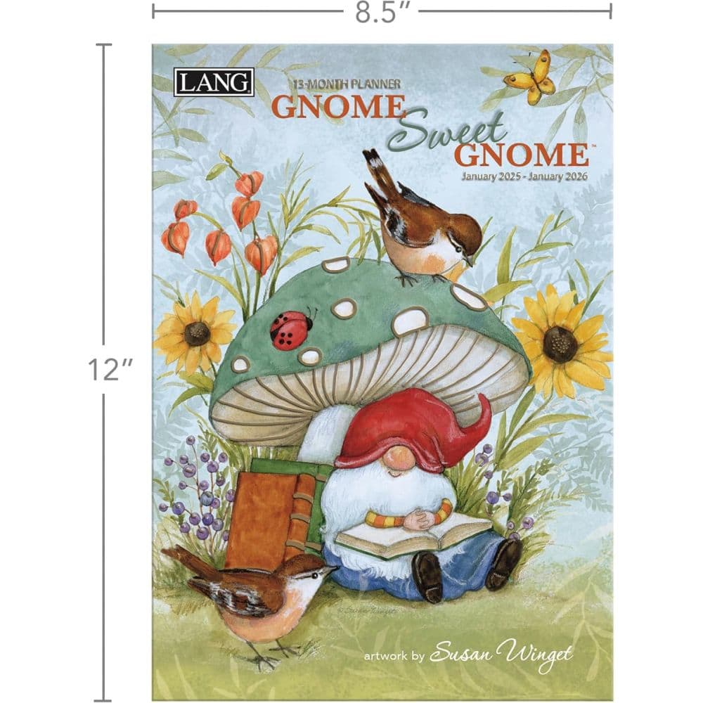 Gnome Sweet Gnome by Susan Winget 2025 Monthly Planner Sixth Alternate Image width=&quot;1000&quot; height=&quot;1000&quot;