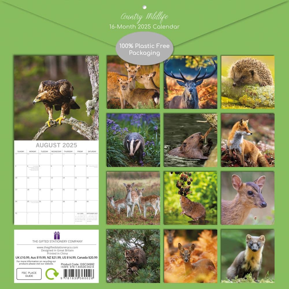 Country Wildlife 2025 Wall Calendar First Alternate Image width=&quot;1000&quot; height=&quot;1000&quot;