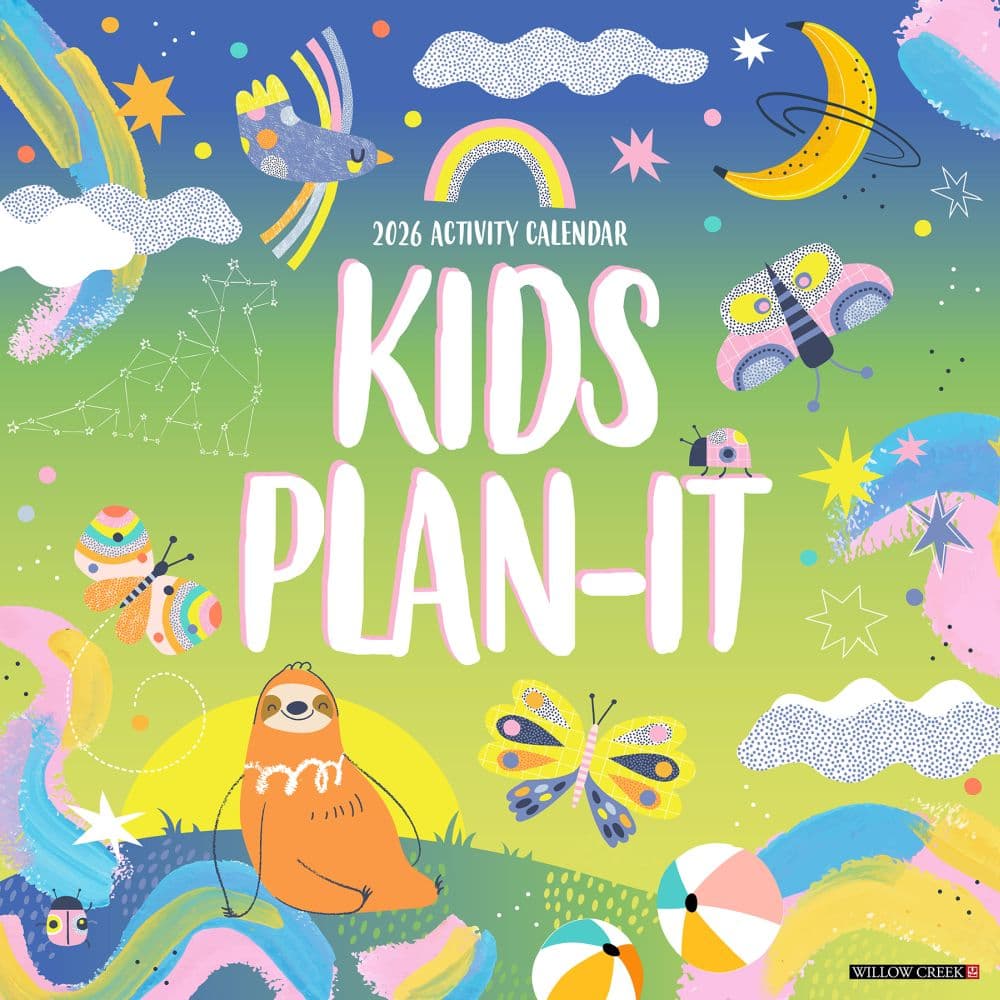 Kids Plan It 2026 Wall Calendar Main Image