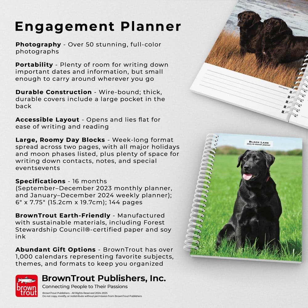 Black Labrador Retrievers 2025 Planner Fifth  Alternate Image