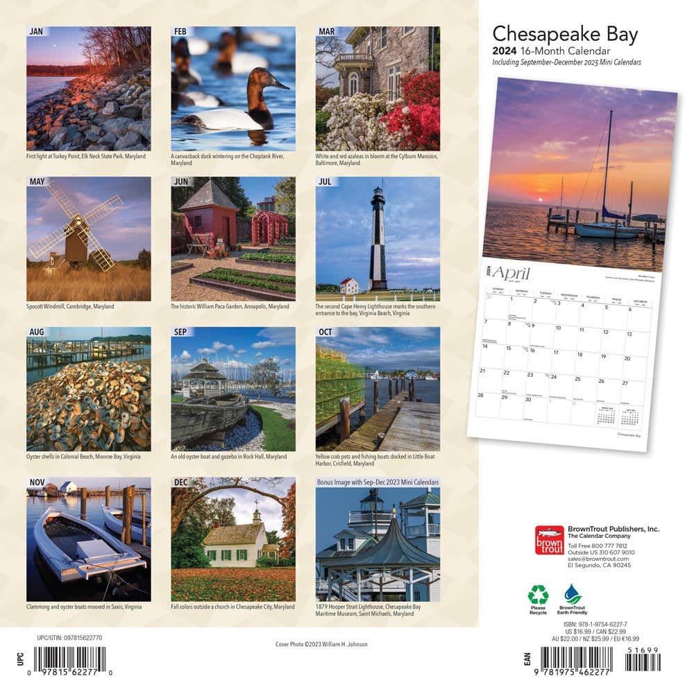 Chesapeake Bay 2024 Wall Calendar