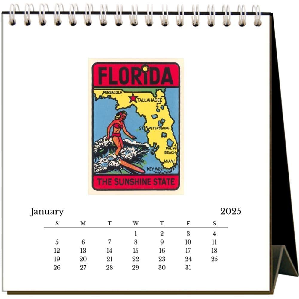 Nostalgic Florida 2025 Easel Desk Calendar Second Alternate Image width="1000" height="1000"