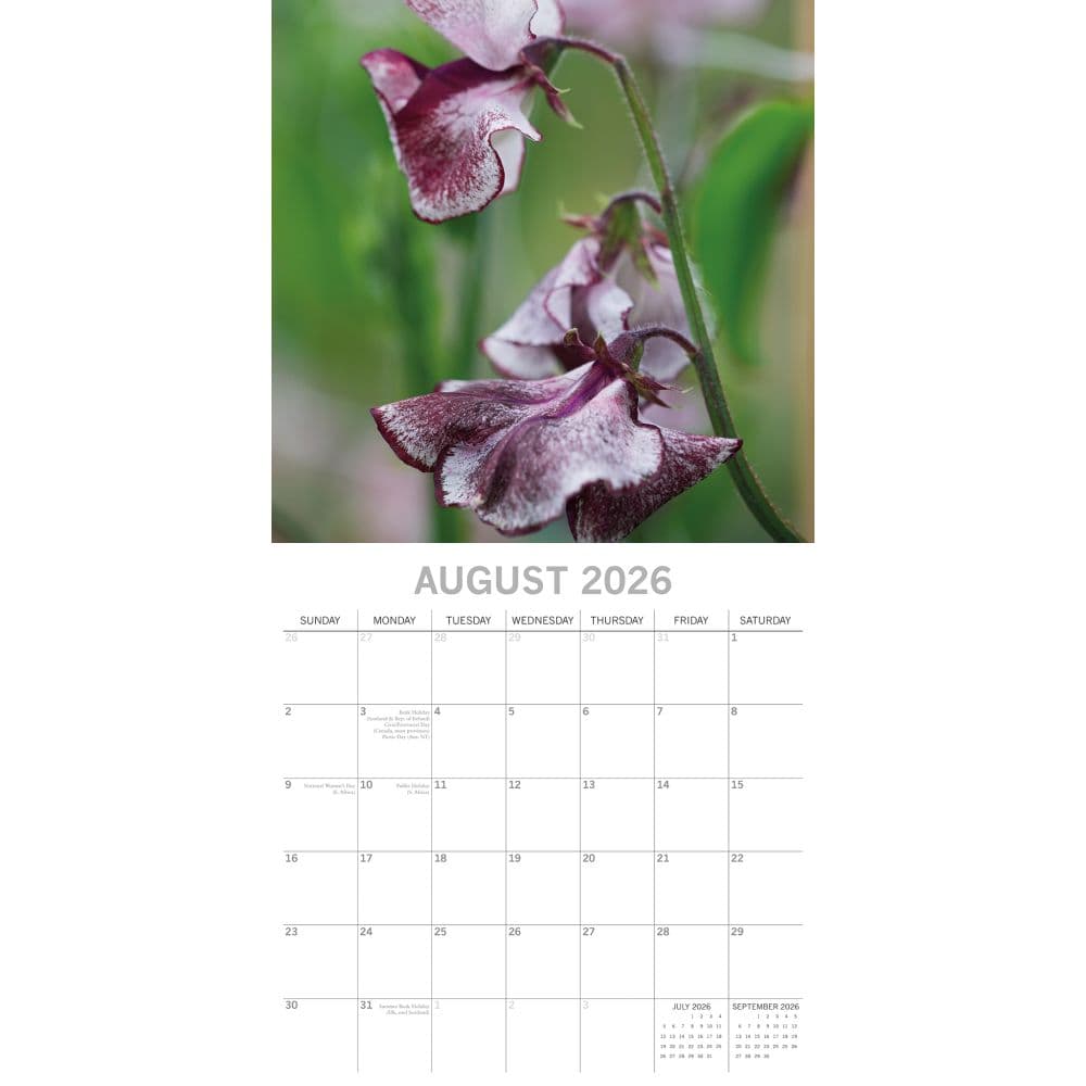 Beauty of Flowers 2026 Wall Calendar Third Alternate Image