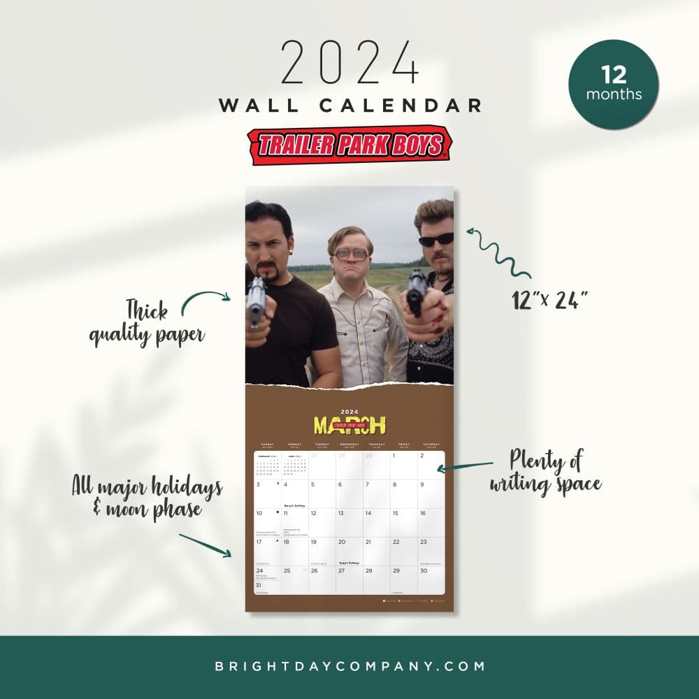 Trailer Park Boys 2024 Wall Calendar Alternate Image 2