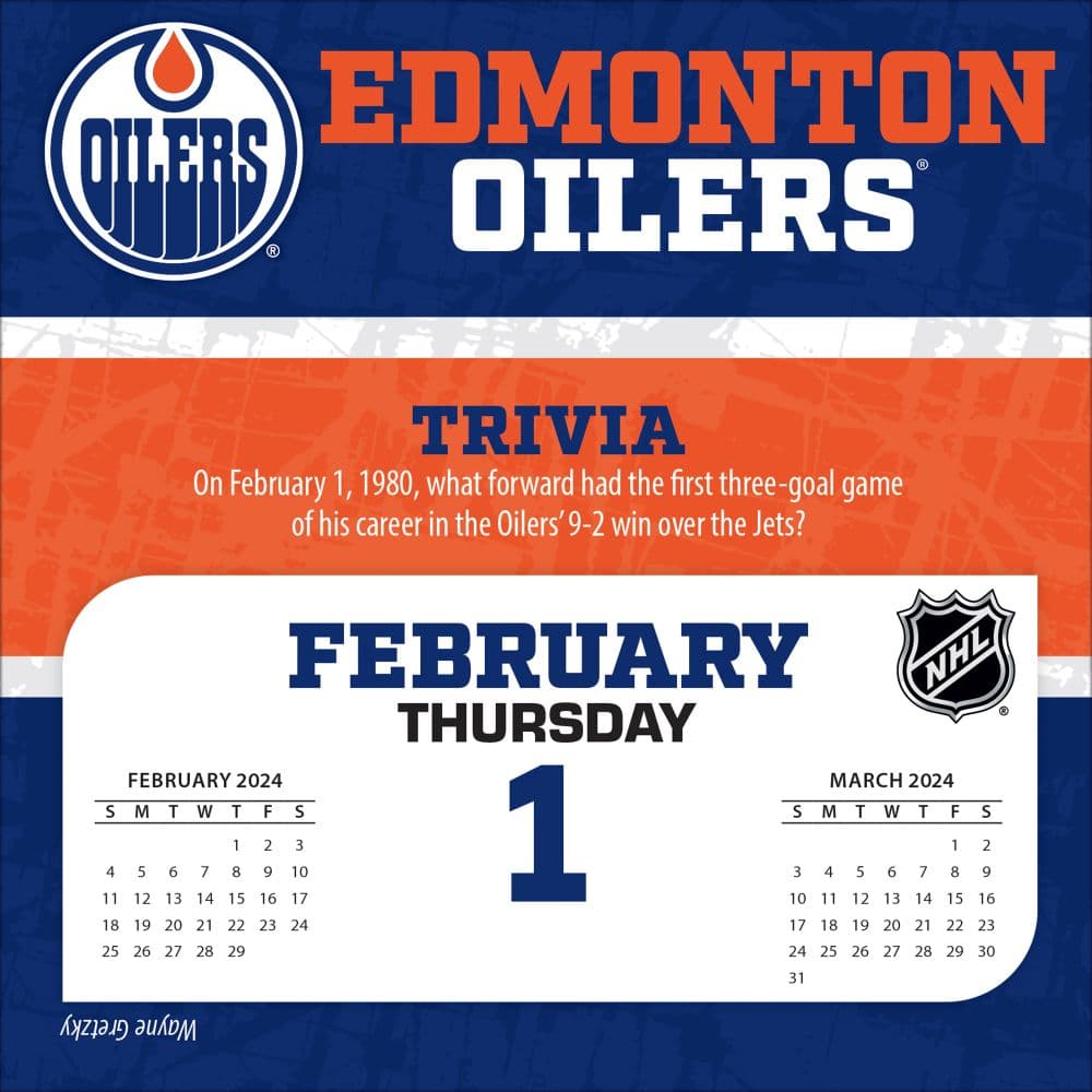 Edmonton Oilers 2024 Desk Calendar