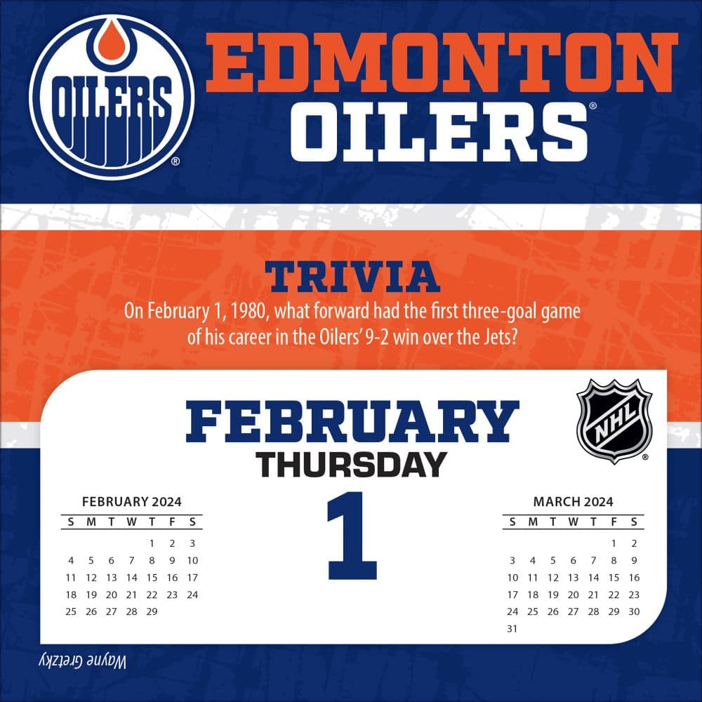 Edmonton Oilers 2024 Desk Calendar Third Alternate Image width=&quot;1000&quot; height=&quot;1000&quot;