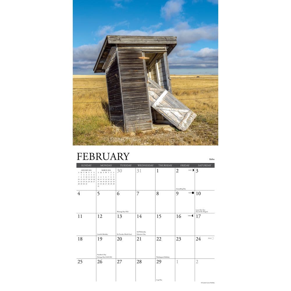 Outhouses 2024 Wall Calendar