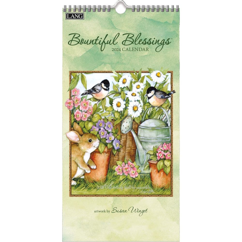 Bountiful Blessings Slim Vertical 2024 Wall Calendar