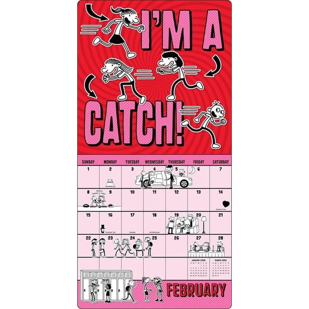 Wimpy Kid Jeff Kinney 2026 Wall Calendar Third Alternate Image