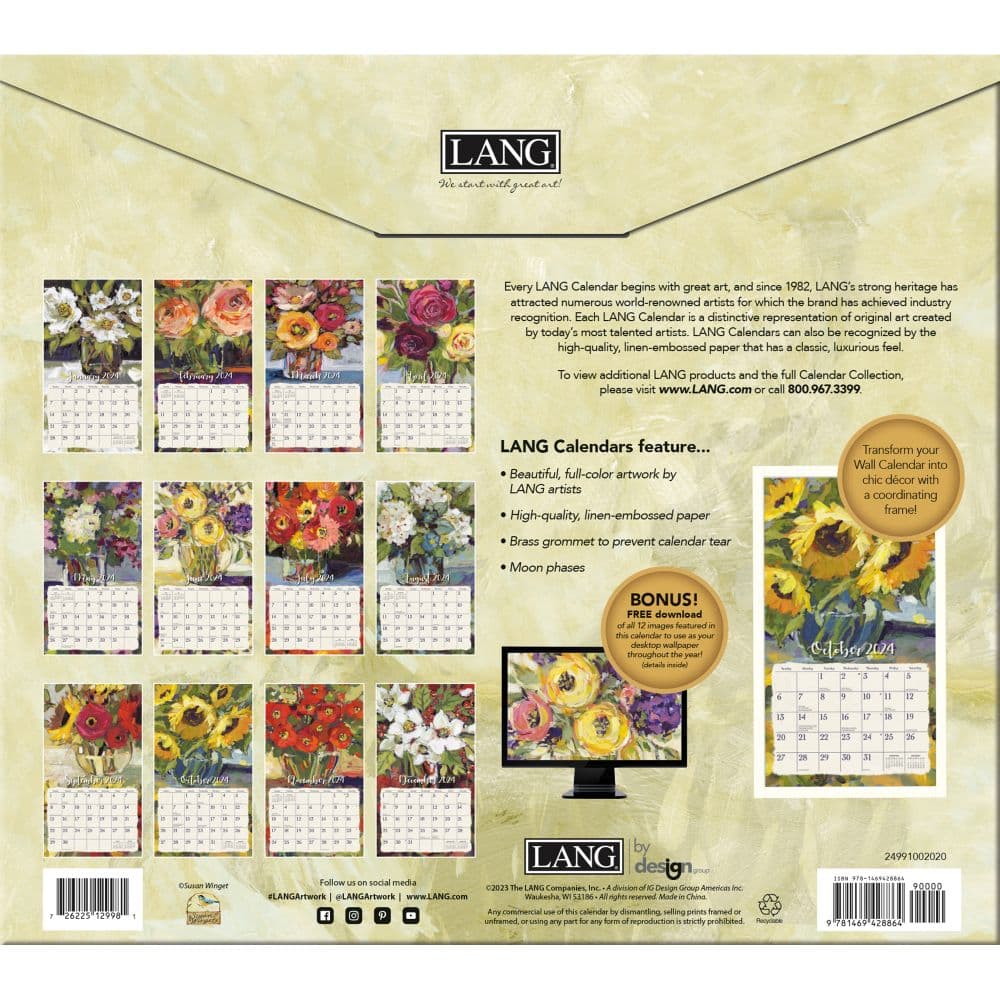 Gallery Florals 2024 Wall Calendar