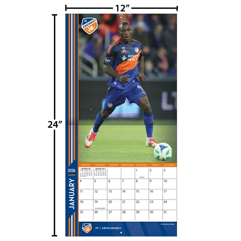 MLS Cincinnati FC 2026 Wall Calendar Fourth Alternate Image