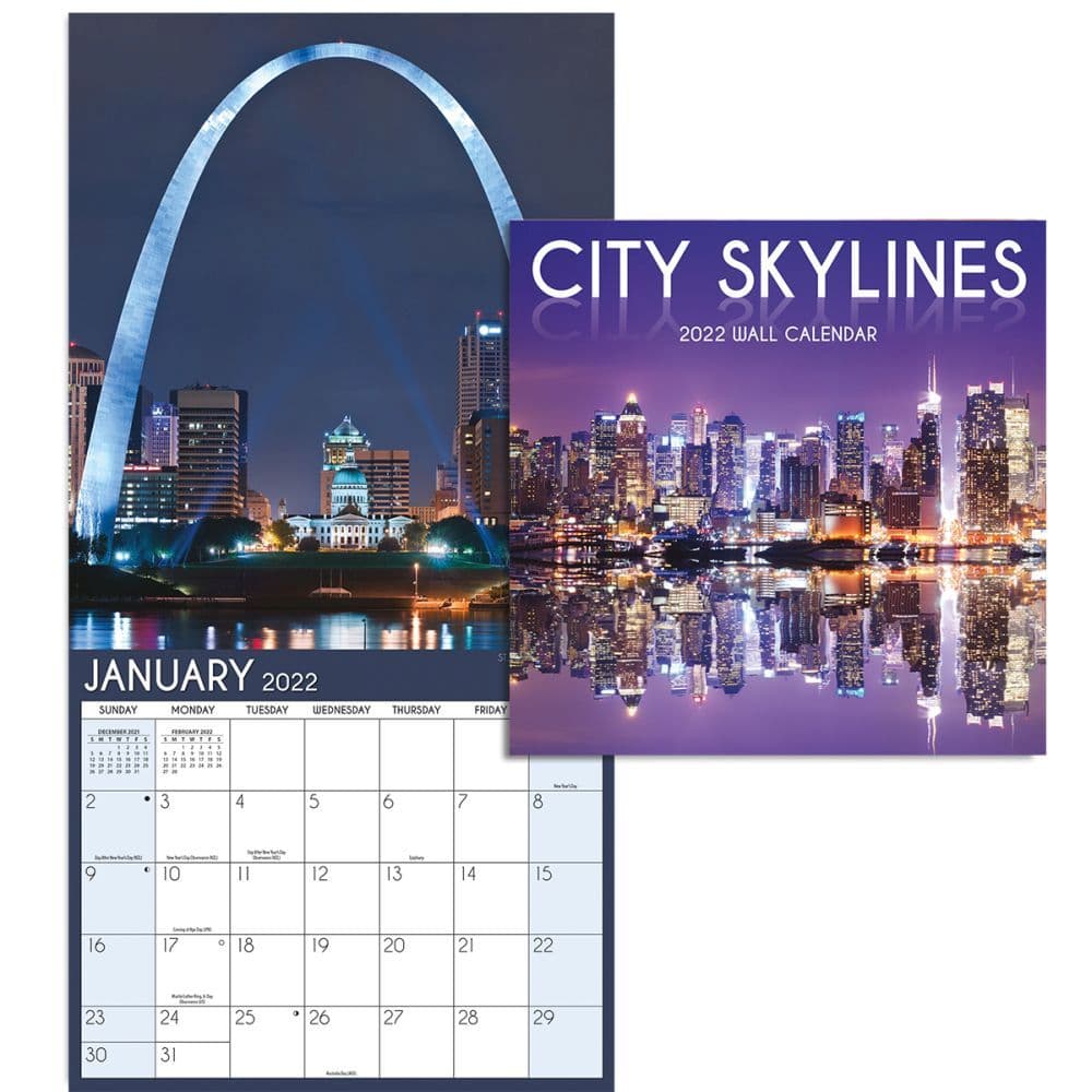 City Skylines 2022 Mini Wall Calendar - Calendars.com