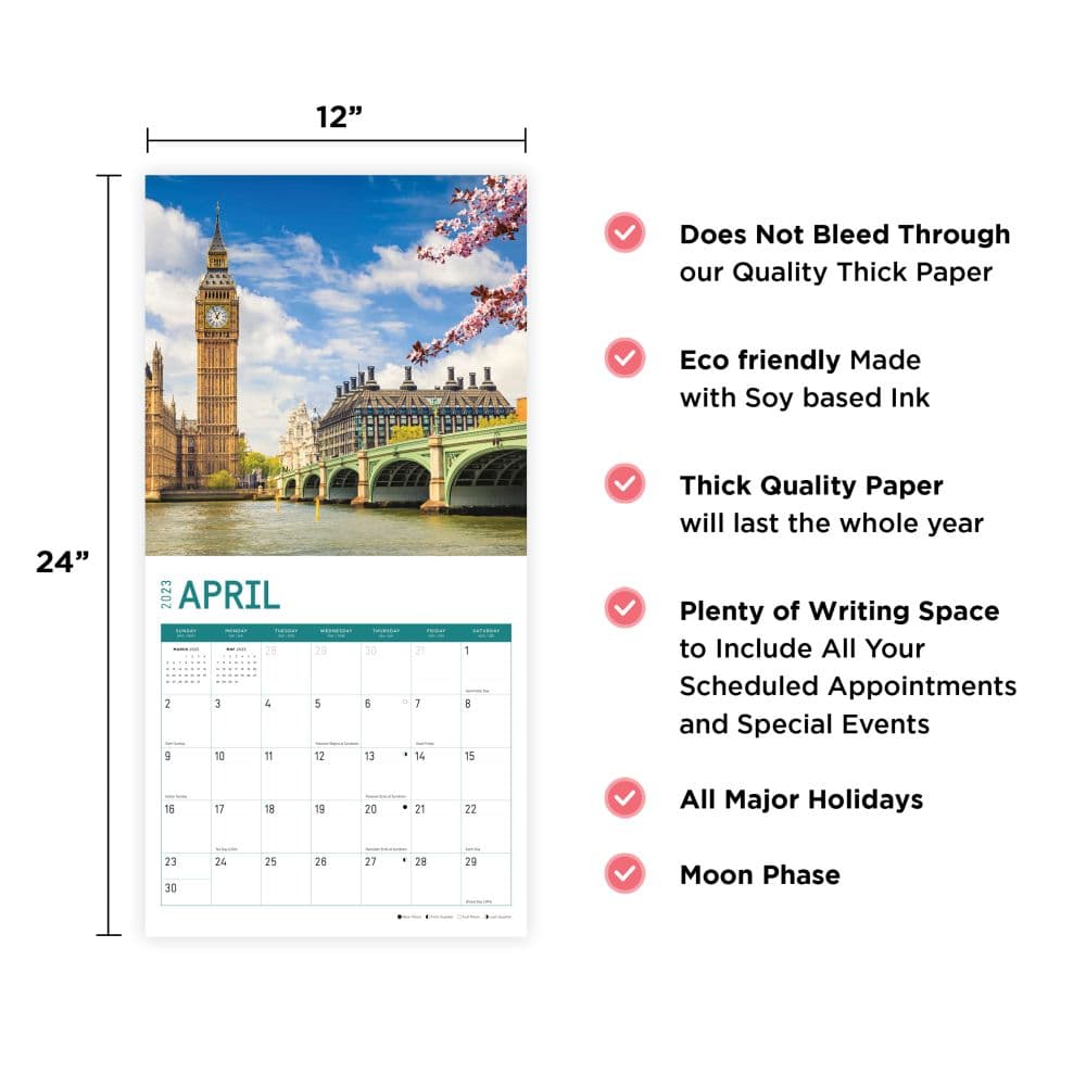 England-2023-Wall-Calendar - Calendars.com