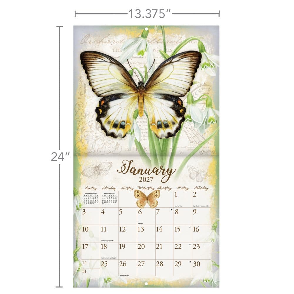 Butterflies 2027 Wall Calendar by Jane Shasky Third Alternate Image