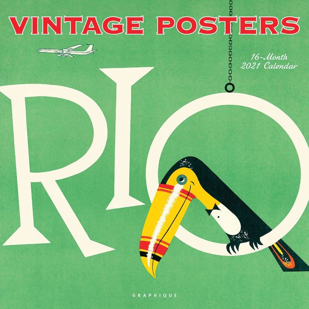 Vintage Travel Posters Wall Calendar