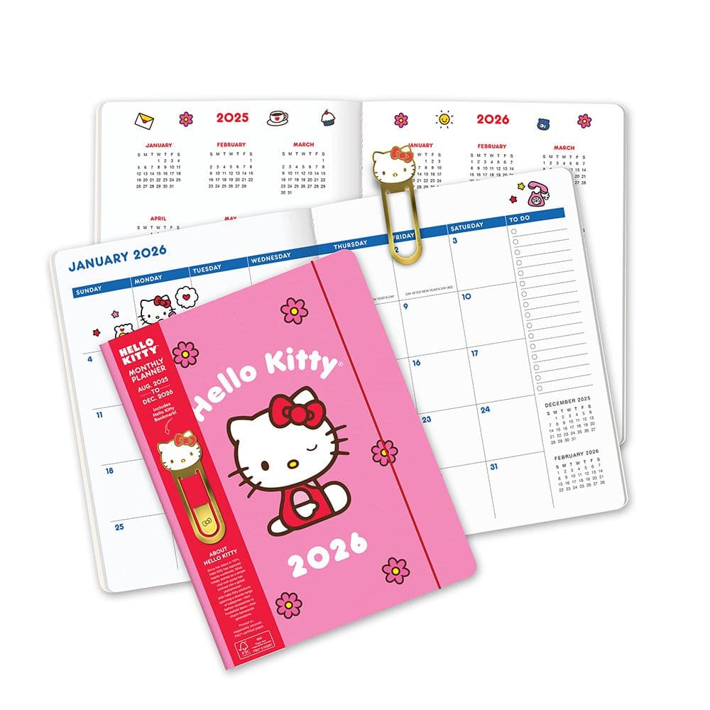 Hello Kitty Playful Pink Monthly 2026 Planner Sixth Alternate Image