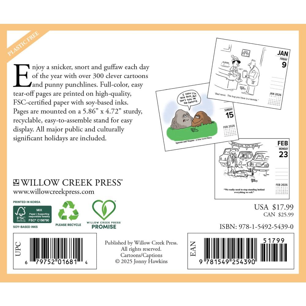 Punny Cartoon A Day 2026 Desk Calendar First Alternate Image