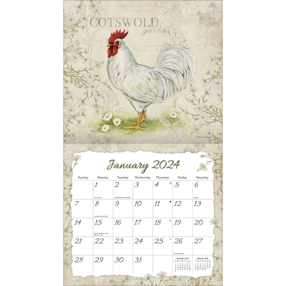 Proud Rooster 2024 Wall Calendar - Calendars.com