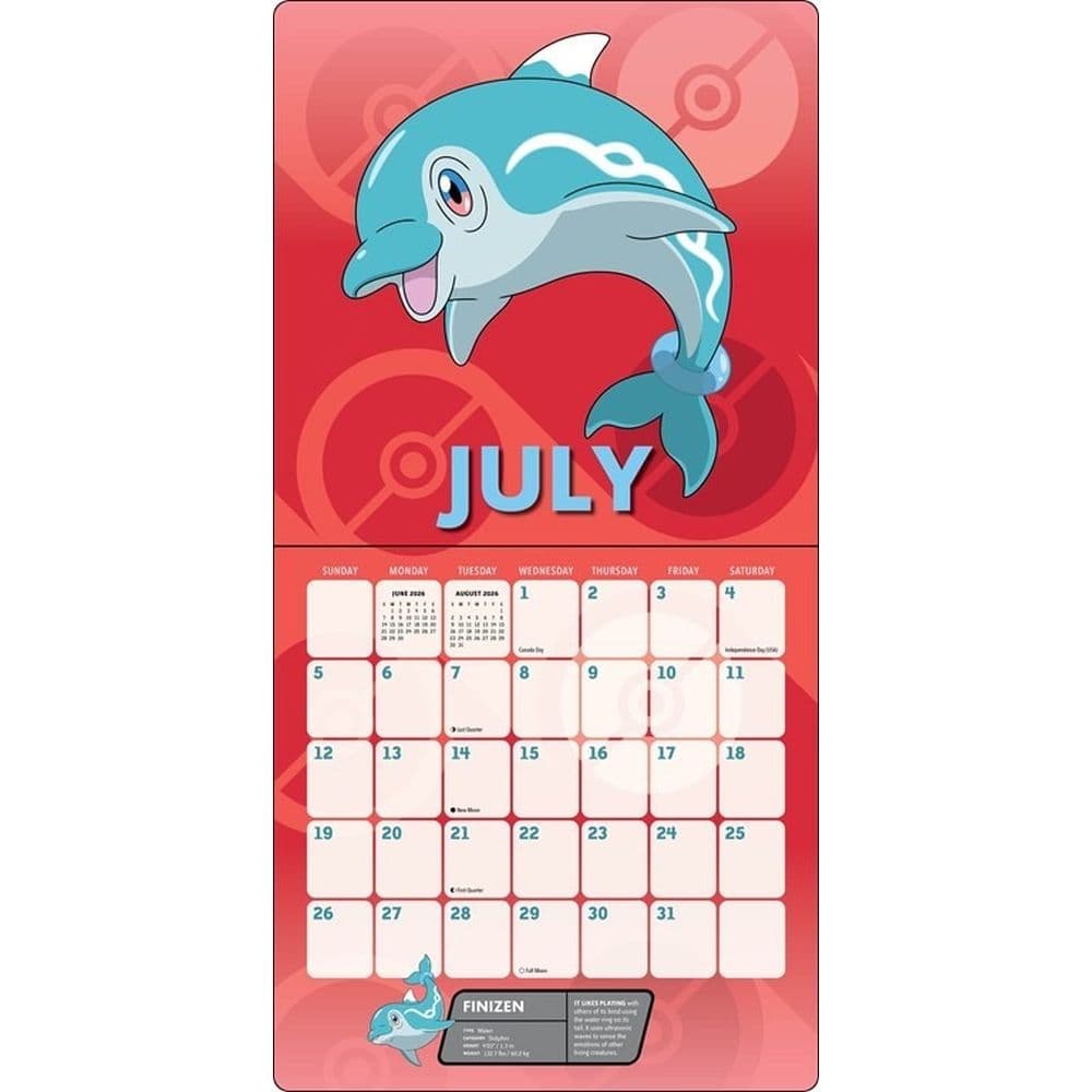 Pokemon 2026 Wall Calendar Third Alternate Image