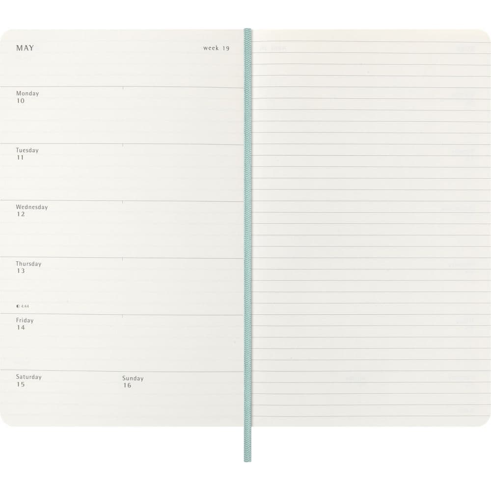 Moleskine Precious &amp; Ethical Sage Green 2027 Weekly Planner Fifth Alternate Image