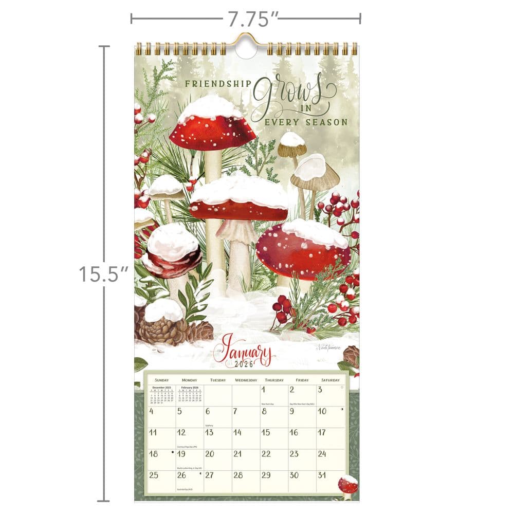 Abundant Friendship 2026 Vertical Wall Calendar_ALT6