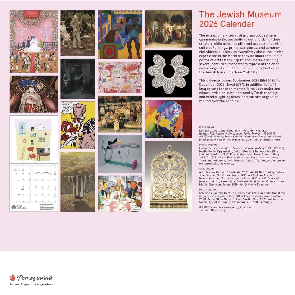 Jewish Museum 2026 Wall Calendar First Alternate Image