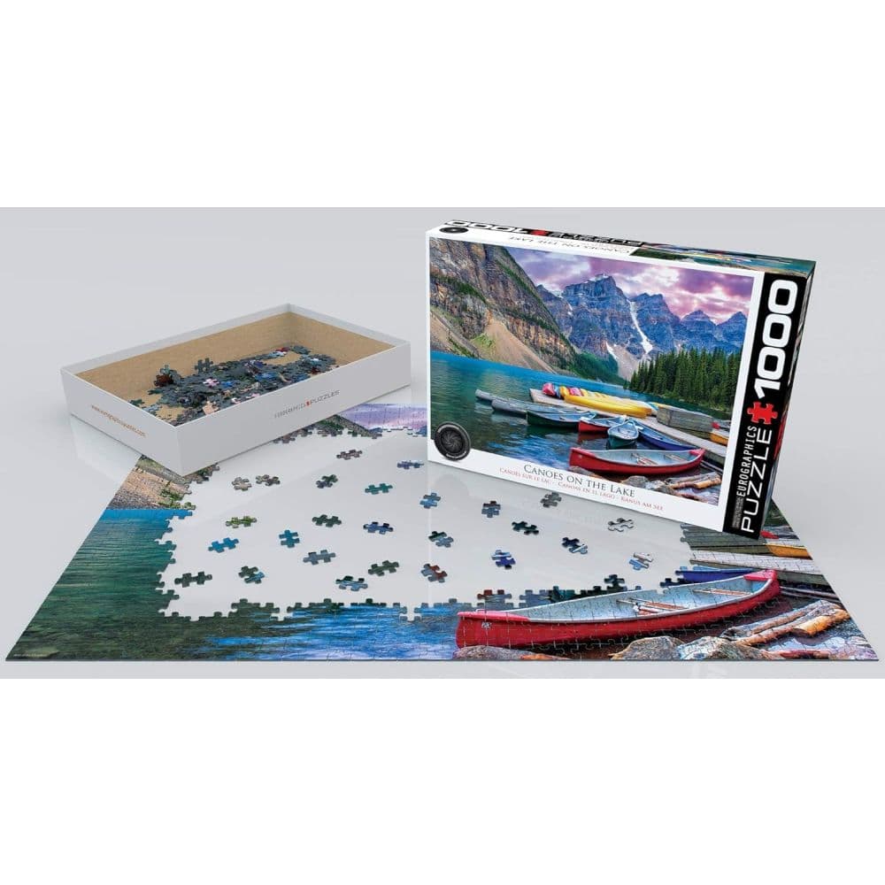 Canoes On The Lake 1000 Piece Puzzle Second Alternate Image