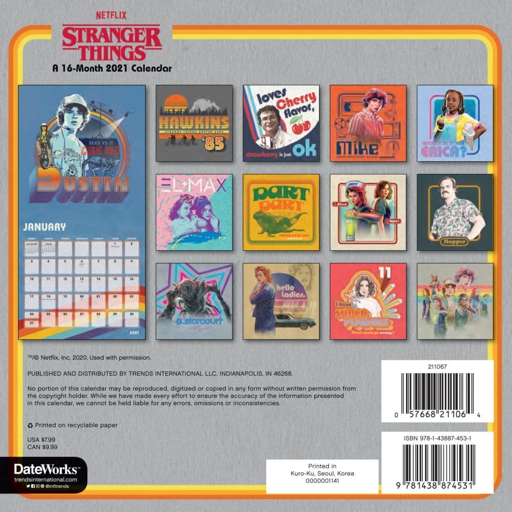 Details about   STRANGER THINGS A4 DESK PLANNER  WITH MIN STICKERS..BRAND NEW..HAWKINS.. 