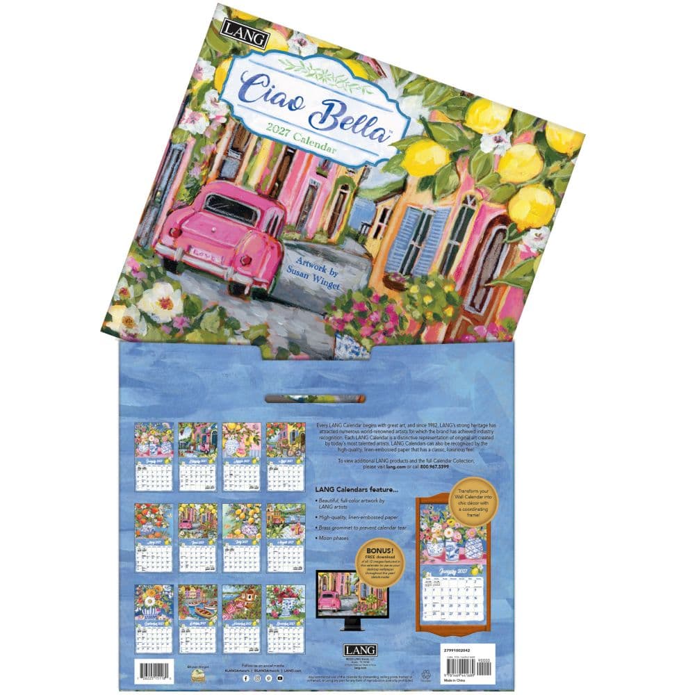 Ciao Bella 2027 Wall Calendar Fourth Alternate Image