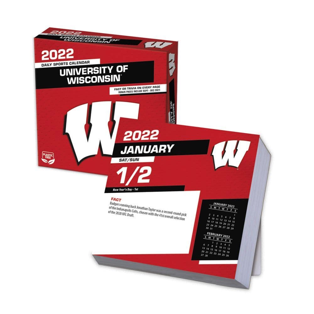 Col Wisconsin Badgers 2022 Desk Calendar Calendars Com