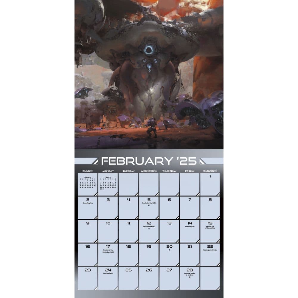 Halo 2025 Wall Calendar Alt3